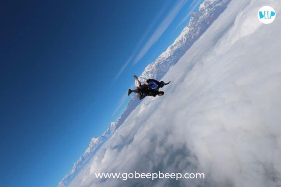 Chintan 2 skydive in nepal with gobeepbeep