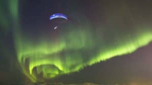 Northern lights skydiving experience