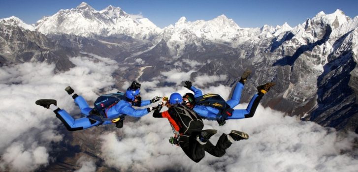 skydive over himalayas