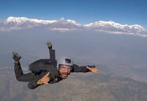 Harry nepal skydive Over the Himalayas pic